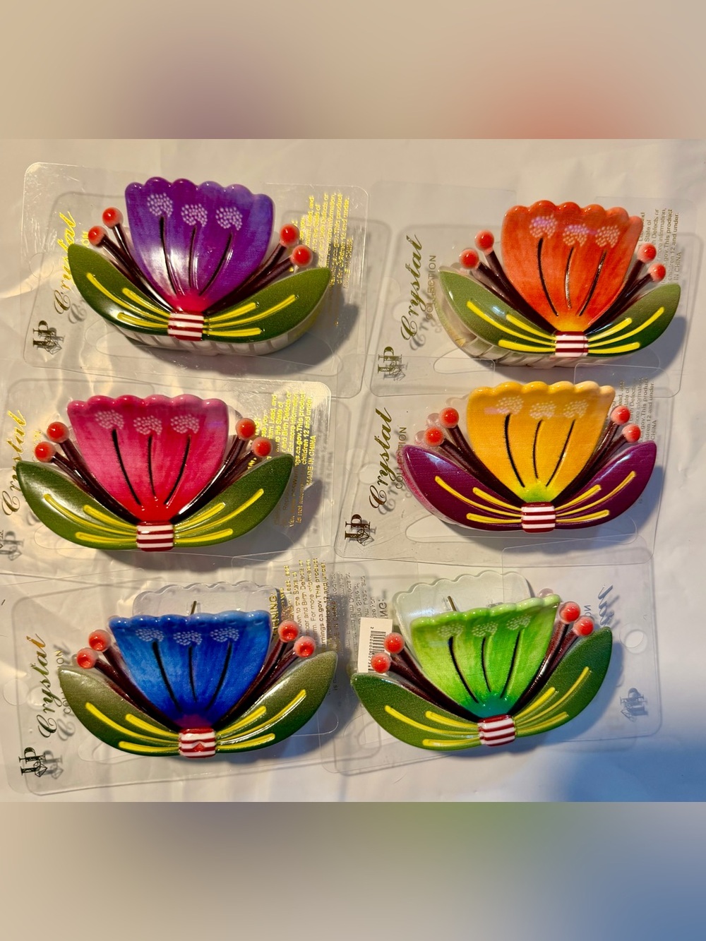 Lotus Flower Acrylic Hair Claw Clip Choose Your Color NWT
